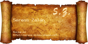 Seress Zalán névjegykártya