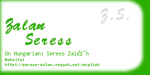 zalan seress business card